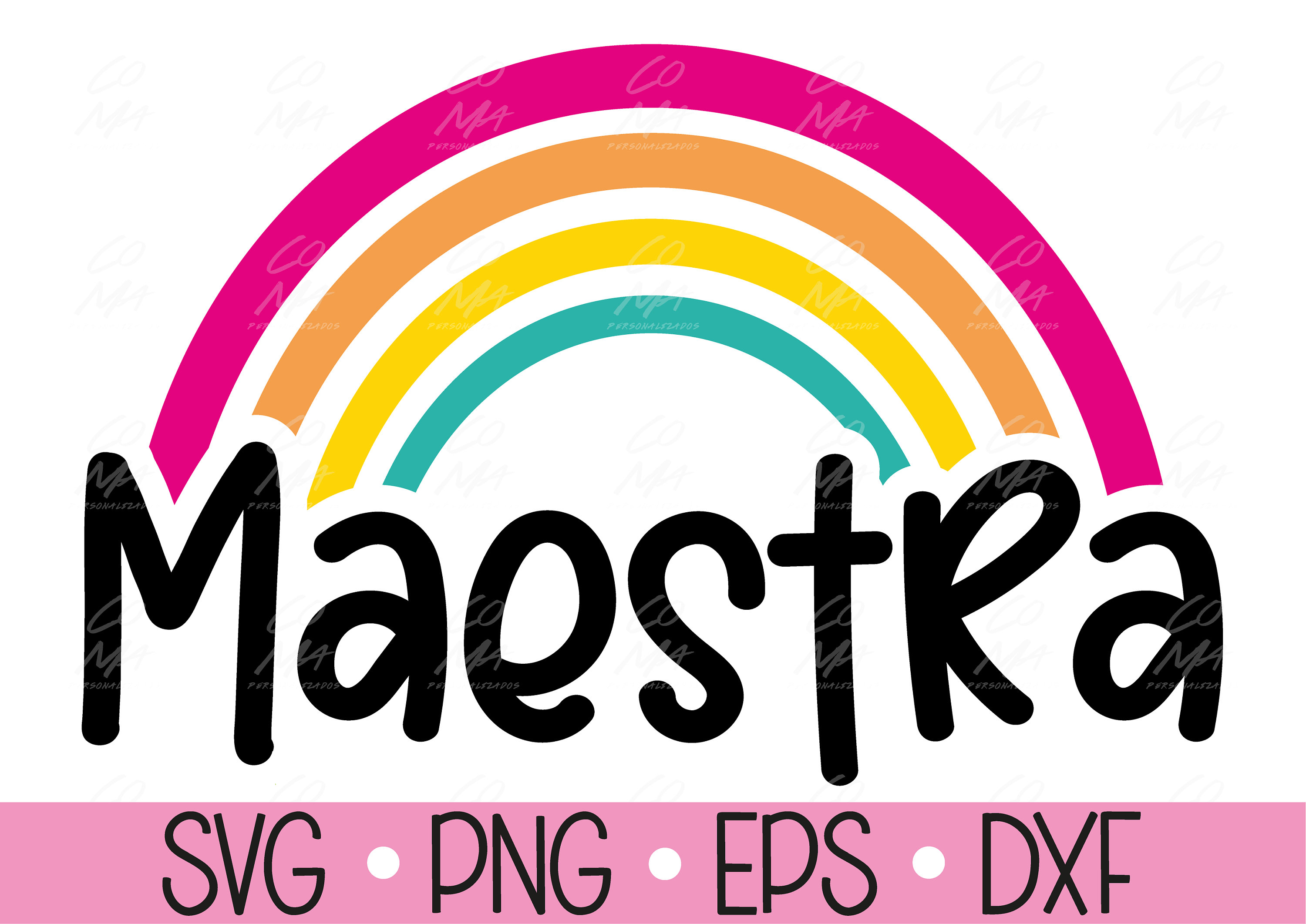 SVG Maestra Arcoiris - Etsy España