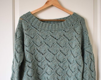 Waterscapes Knitting Pattern, Oversized Sweater Knitting Pattern for Women, Hygge Knitting Pattern, Cozy Winter Sweater Knitting Pattern