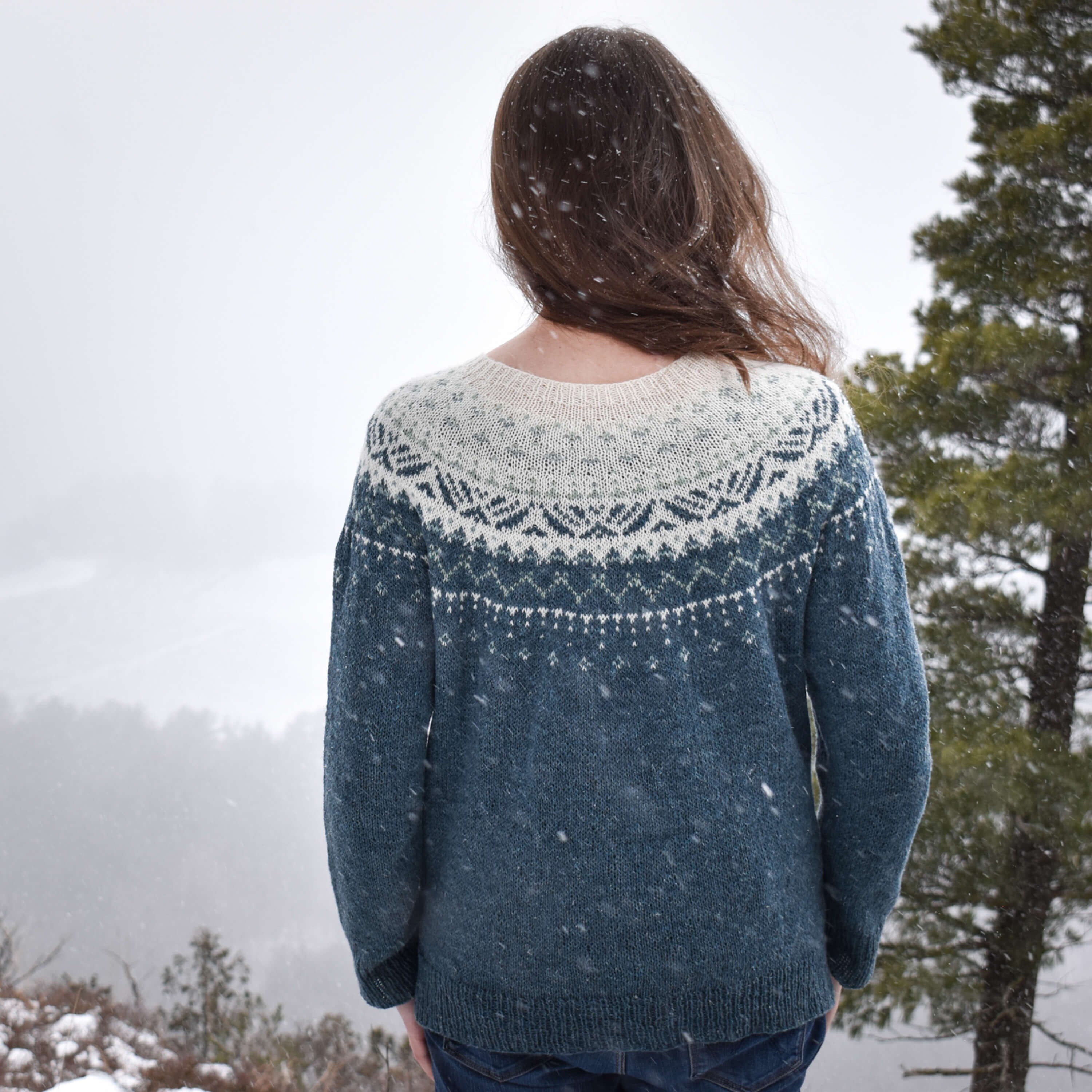 U Neck Popover fair isle sweater knit Fair Isle Sweater Knitting