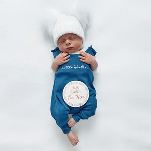 Teal baby sale romper