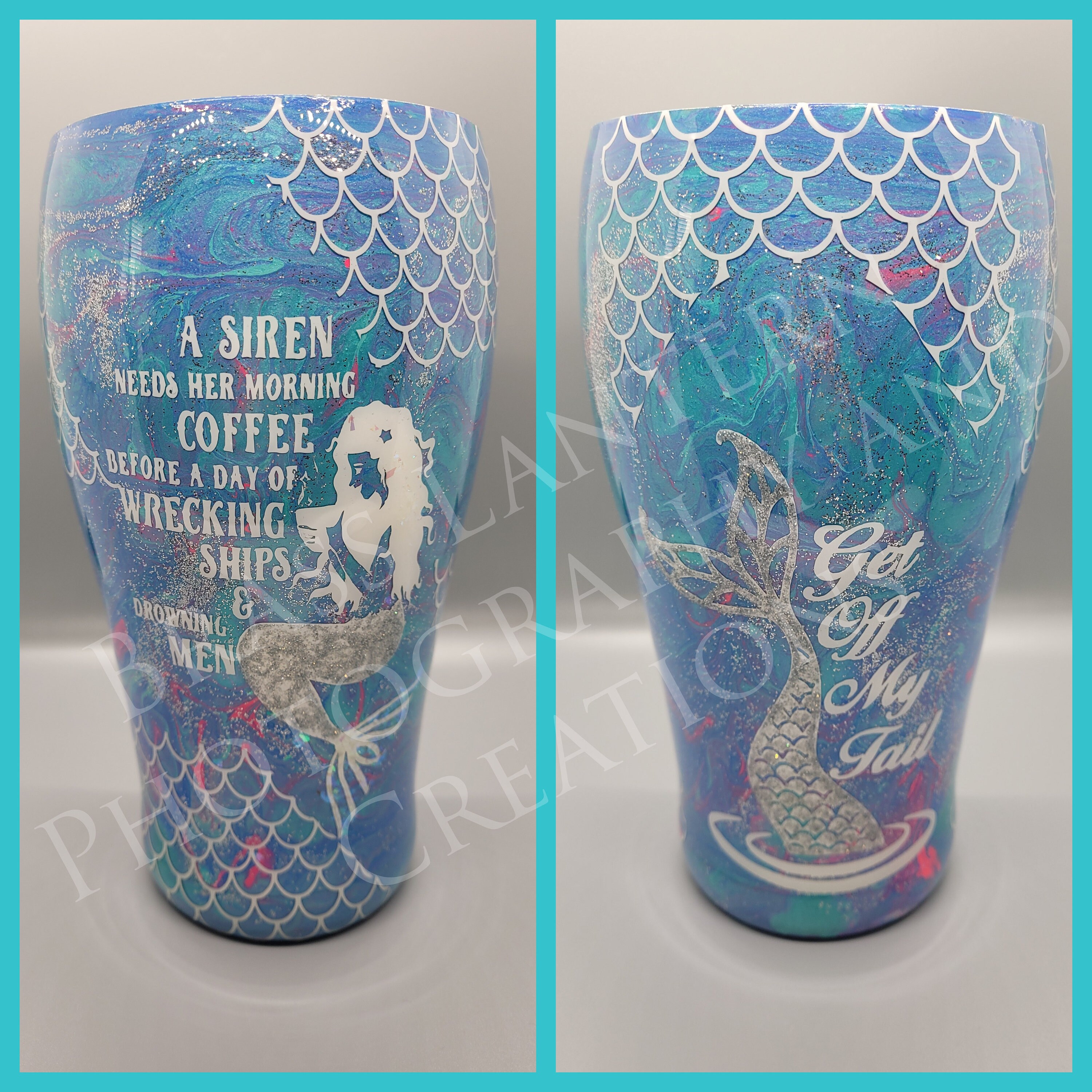 Mermaid Epoxy Tumbler Etsy