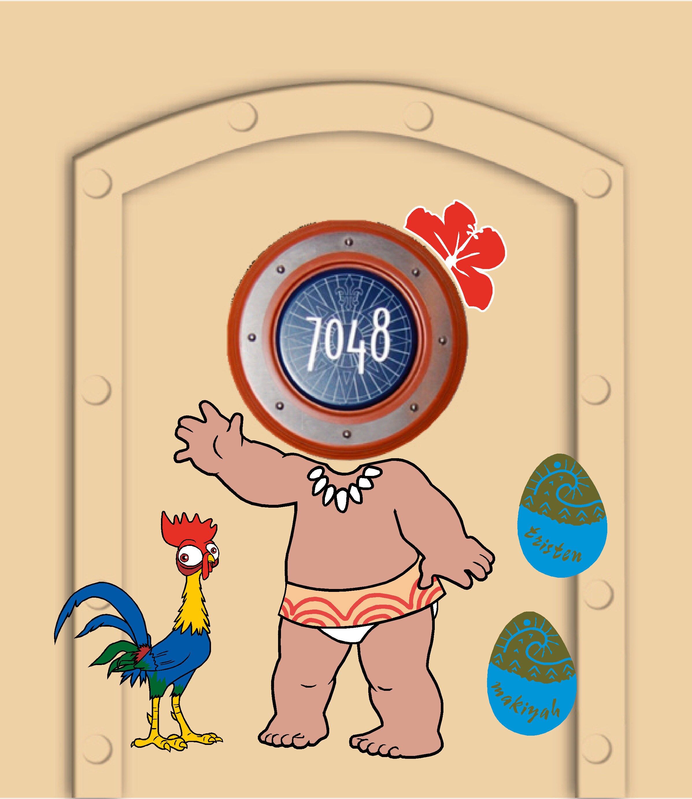 Disney Cruise Door Magnets Moana With Rooster Or Personalized Etsy