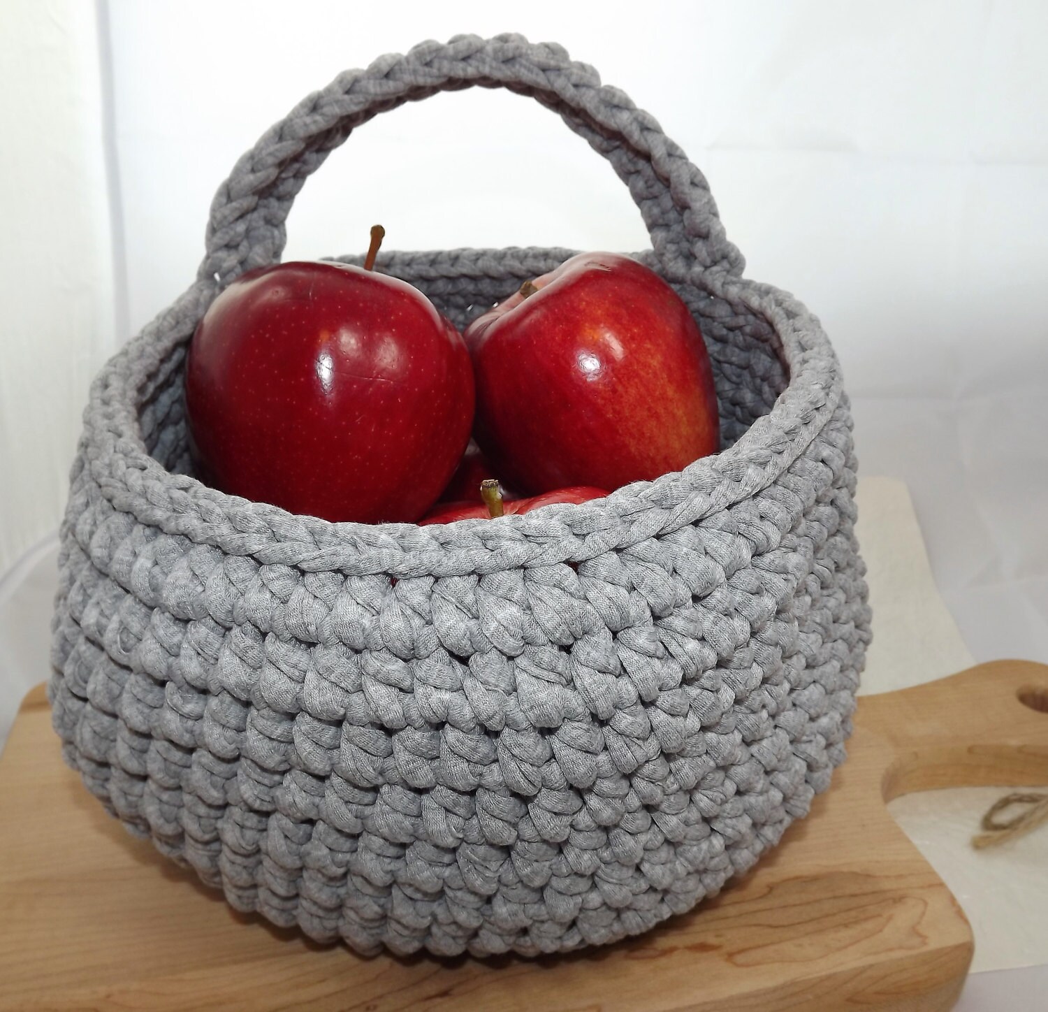 Cesta de almacenamiento colgante cesta colgante de ganchillo | Etsy