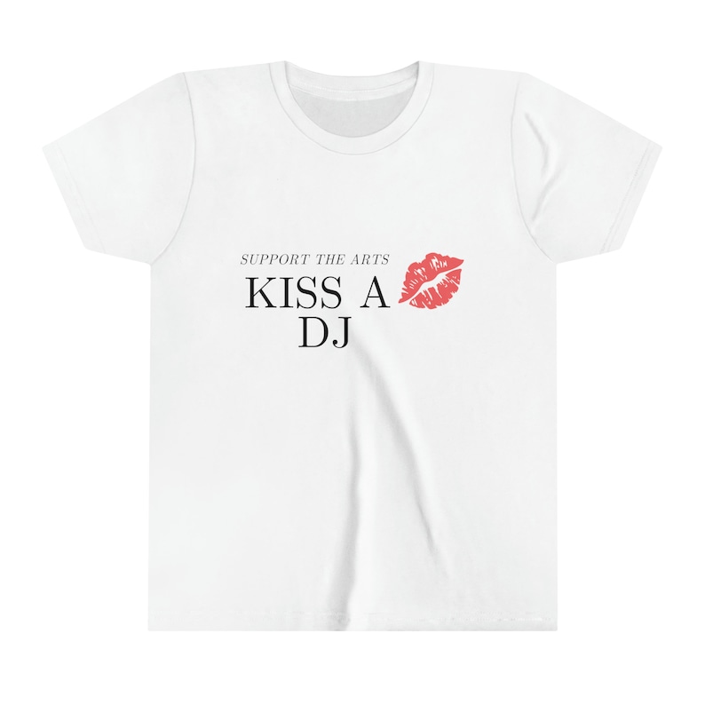 Apoye las artes Kiss a DJ Baby Tee, Y2k Aesthetic Crop Top imagen 3