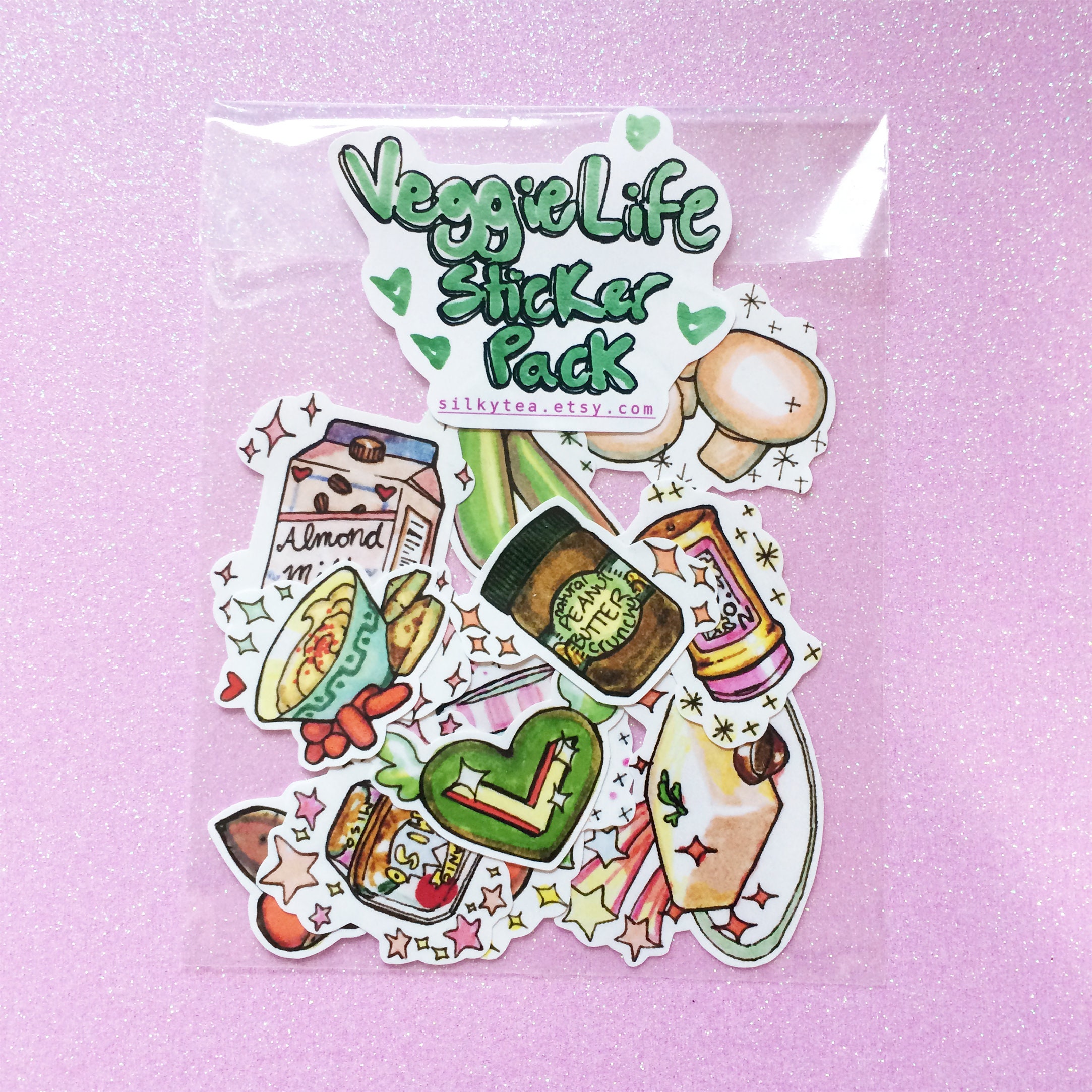 Vegan food stickers vegan sticker set veggie life sticker Etsy