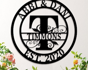 Personalized Name Metal Sign | Free Design Family Name Sign | Last Name Sign | Outdoor Sign | Wall Art | Cabin Decor | Custom Wedding Gift