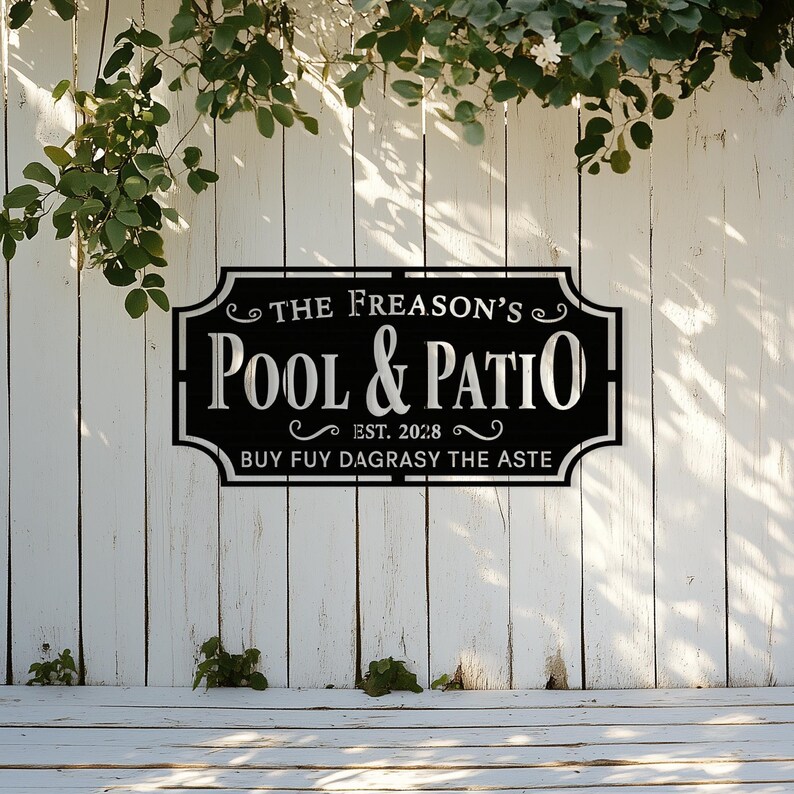Personalized Pool and Patio Signs, Metal Signs, Custom Pool Signs, Pool ...