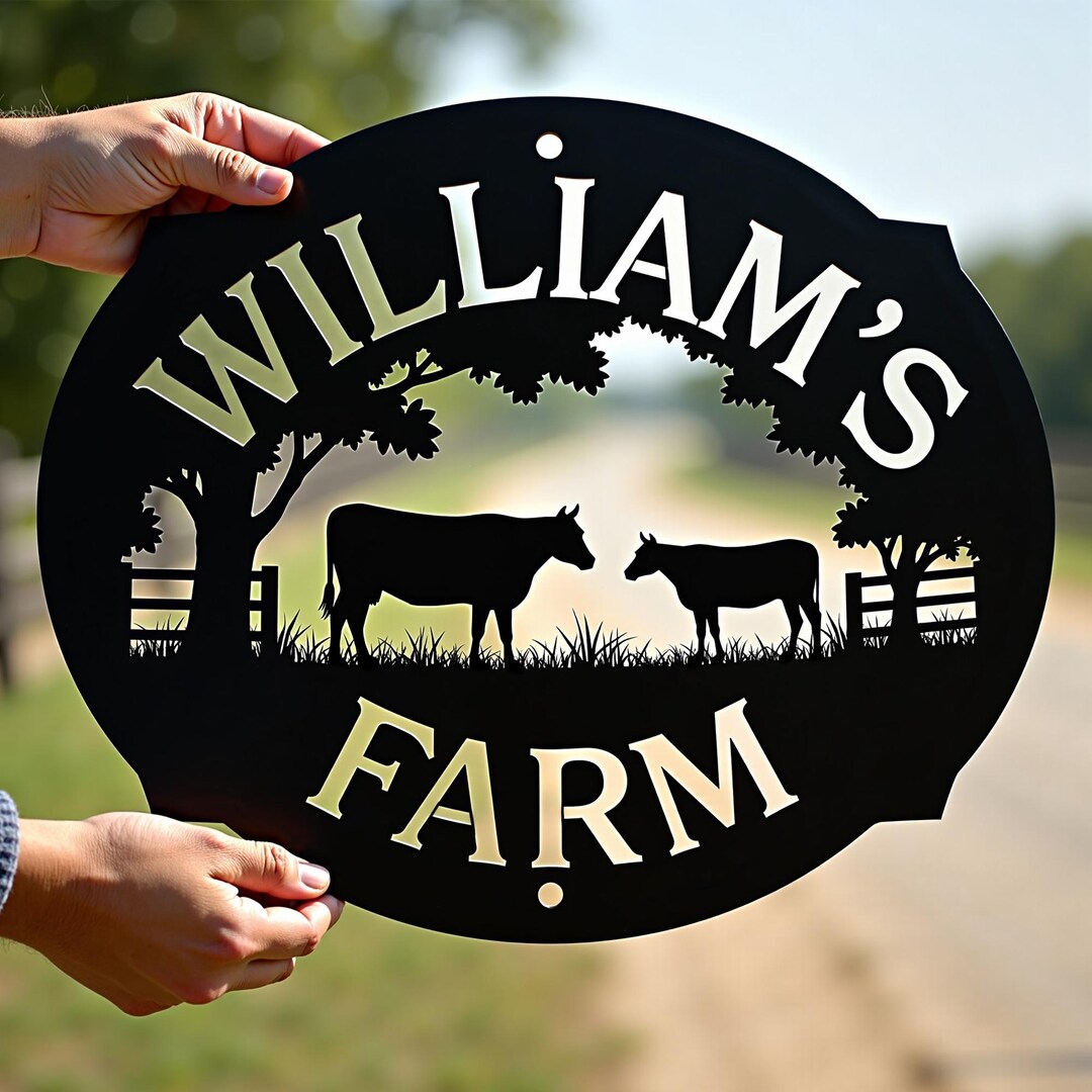 Custom Farm Sign, Personalized Farm Sign, Family Name Sign, Custom ...