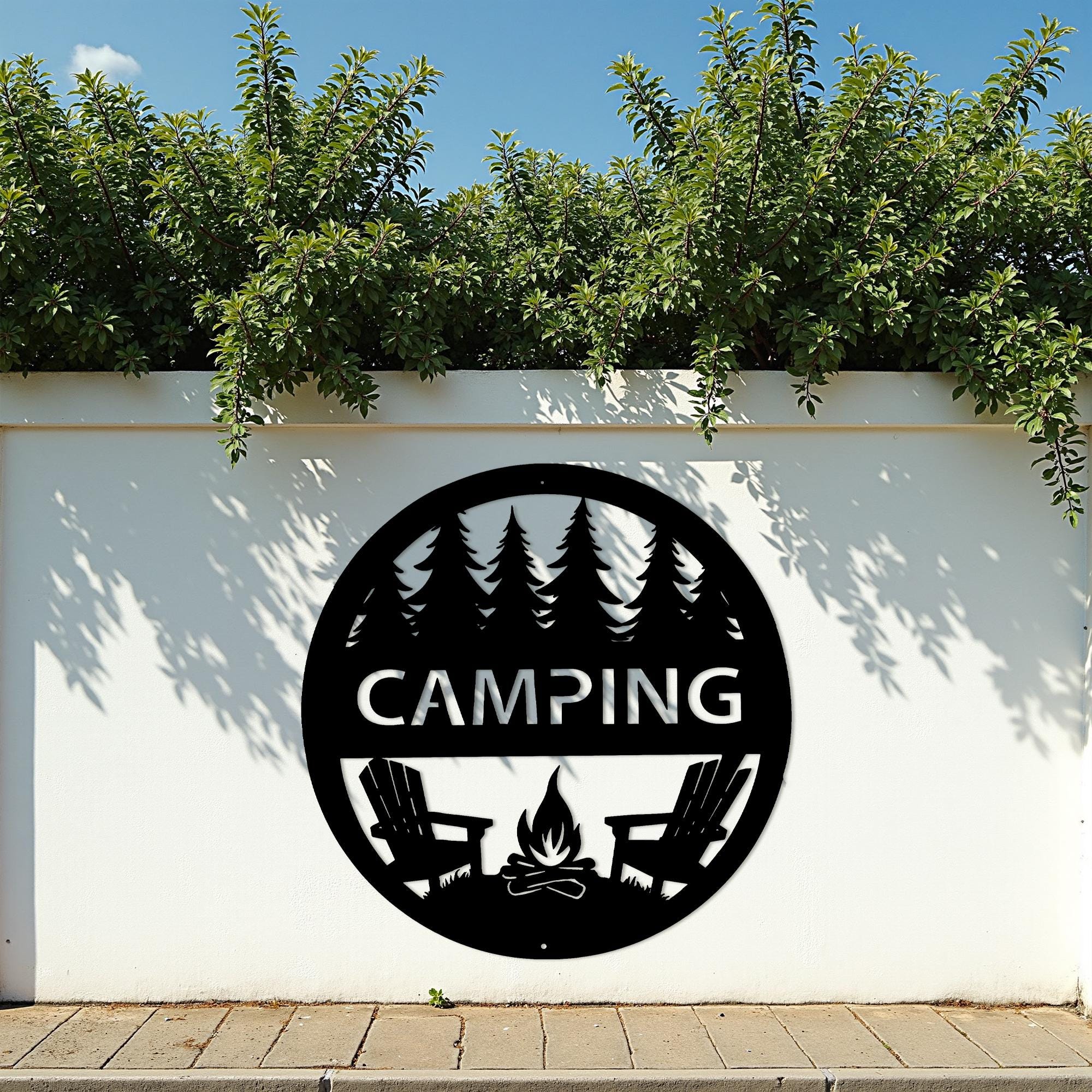 Metal Outdoor Signs, Custom Bonfire Signs, Personalized Camping Fire ...