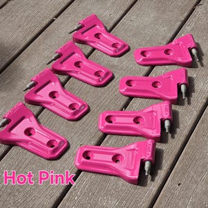 Custom Powder Coated Jeep Wrangler replacement door hinges! Compatible with 2018-2025 JL / JLU 2 and 4 door Custom colors available!