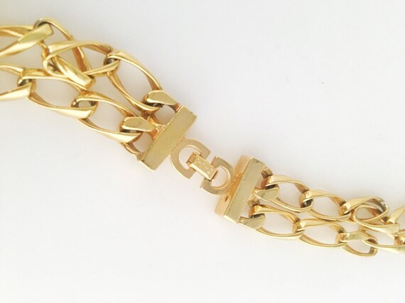 Vintage 1980s Christian Dior gold plated chain ne… - image 3