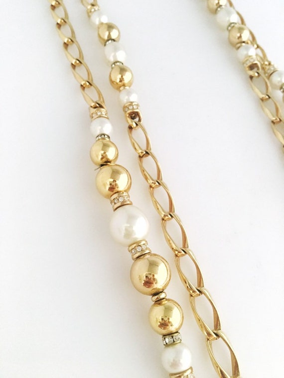 Vintage 1980s Christian Dior gold plated chain ne… - image 8