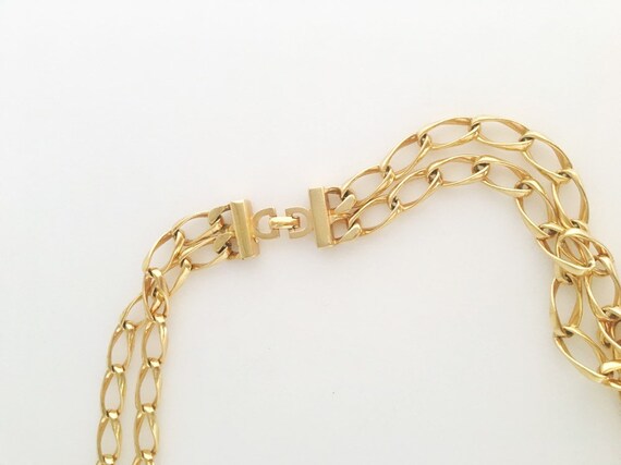 Vintage 1980s Christian Dior gold plated chain ne… - image 7