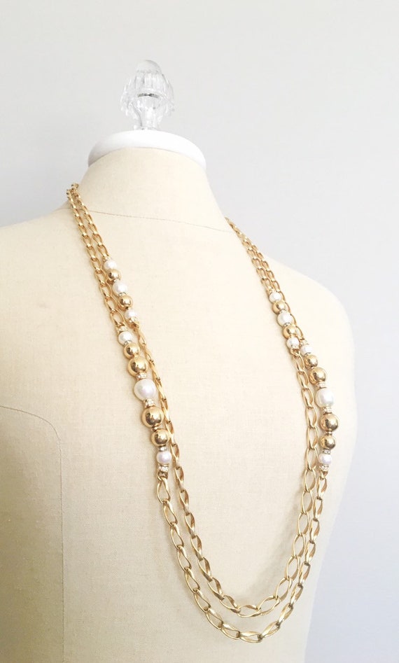 Vintage 1980s Christian Dior gold plated chain ne… - image 6
