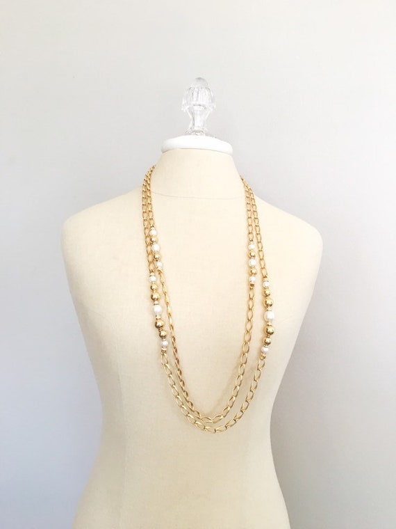 Vintage 1980s Christian Dior gold plated chain ne… - image 9