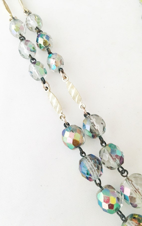 Aurora Borealis two tier crystal necklace from We… - image 2