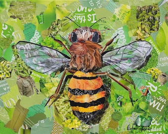 ACEO Honey Bee Giclee Print Collectible Miniature Art Card Gift