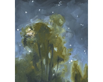 Summer Nocturne Vertical Canvas Print