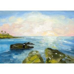 The Ocean Sparkles Horizontal Canvas Print