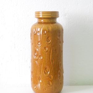 Vaso da terra Scheurich CORAL 288-40 vaso con decorazione a rilievo W.-Germania con inserto