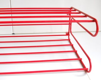 Retro Pop Ikea Frän red shoe rack String bathroom shelf Pop Art wall coat rack