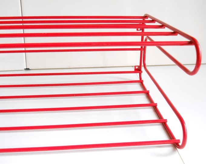 Retro Pop Ikea Frän Red Shoe Rack String Bathroom Shelf Pop Etsy