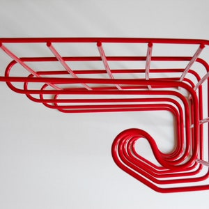 Retro Pop String Wardrobe Ikea Frän red metal wall coat rack New