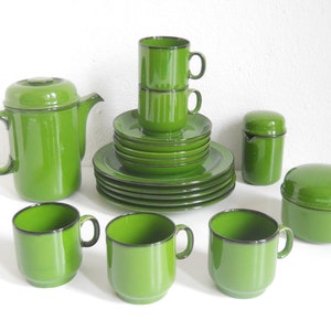 Thomas Scandic Shadow Green Coffee Service Hertha Bengtson 60s/70s Space Age