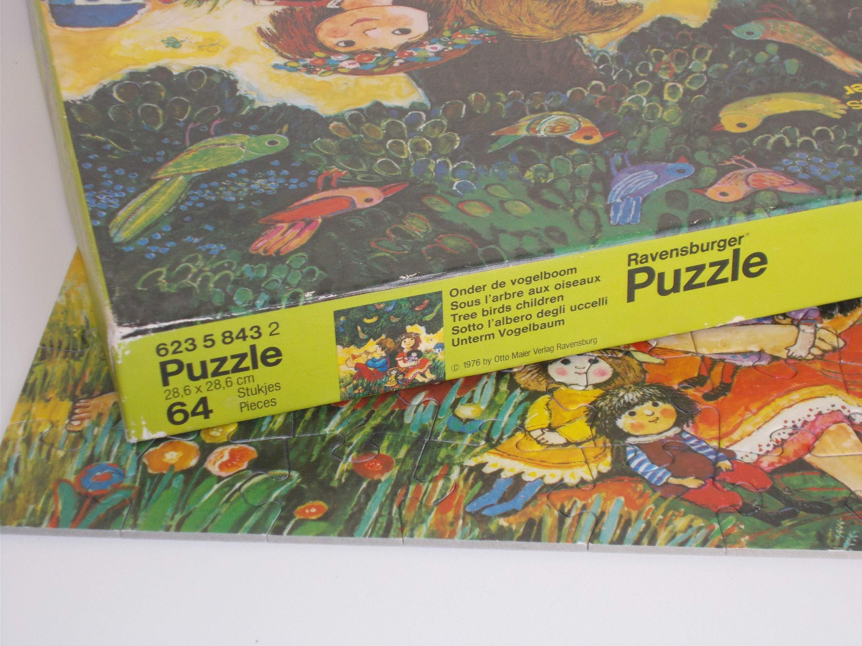 Konturpuzzle 'Vogelbaum' Für Kinder – 58 Teile, Gelegte Größe 33 X 52 Cm, Ab 4 Jahren