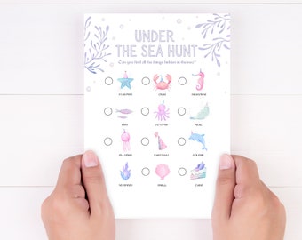 Mermaid Birthday Party Games, Under the Sea Birthday Party Games, Mermaid Scavenger Hunt, Mermaid Party, Mermaid Games, Mermaid Theme Games