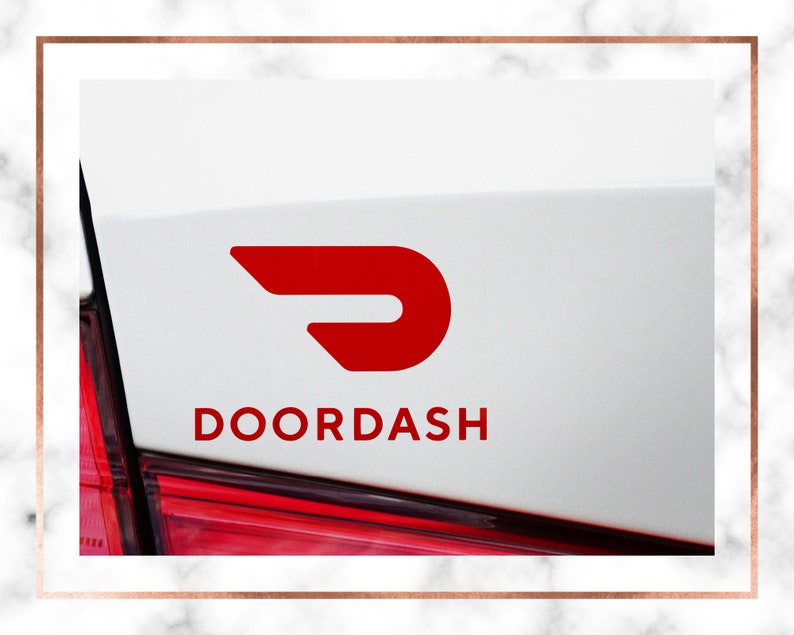 Does Doordash Raise Your Car Insurance DoorDash Car Decal DoorDash Delivery Driver Vinyl Decal | Etsy