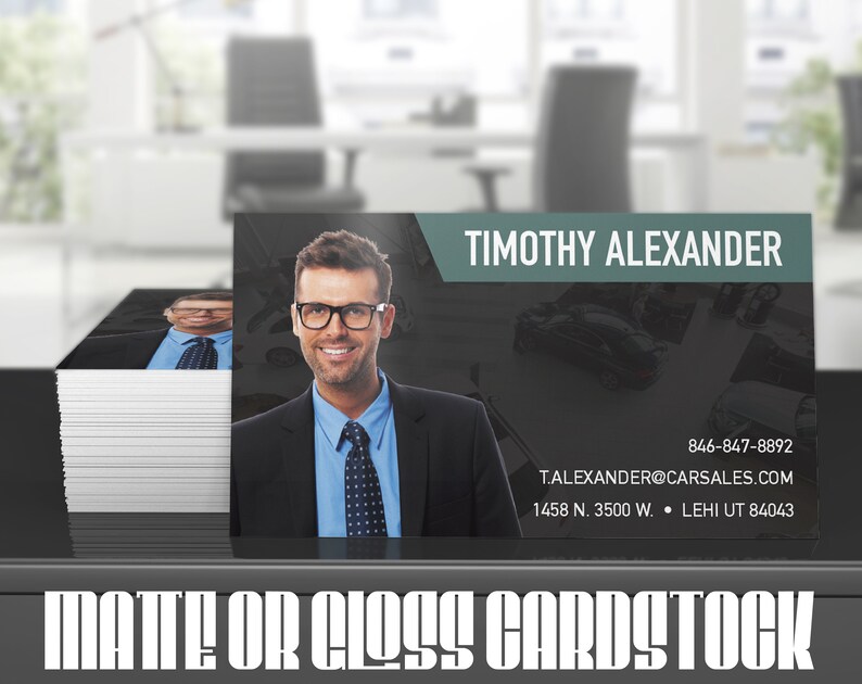 Car Salesman Business Cards Professional Business Cards Etsy