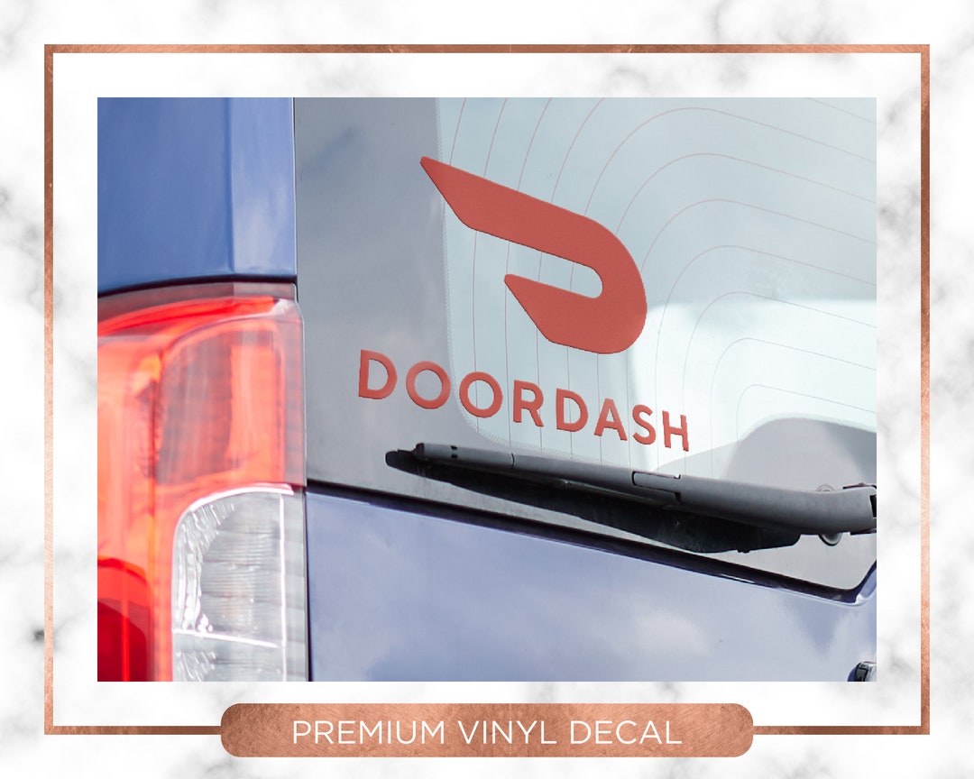 Doordash Car Decal Doordash Delivery Driver Vinyl Decal Car Window
