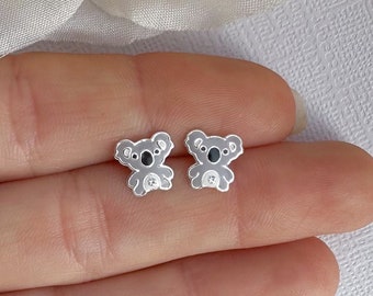 Koala örhängen i 925 sterlingsilver | Flickörhängen | Småbarnsörhängen | Barnörhängen | Djurörhängen | Hypoallergena örhängen