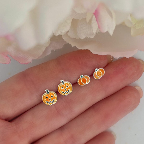 Pumpkin earrings | Thanksgiving earrings | Kids earrings | Children jewelry | Hypoallergenic earrings