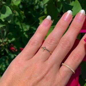 Tiny cross thin band ring 925 Sterling Silver | Small cross silver ring | Catholic rose/gold ring | Dainty cross ring | Rings for women.