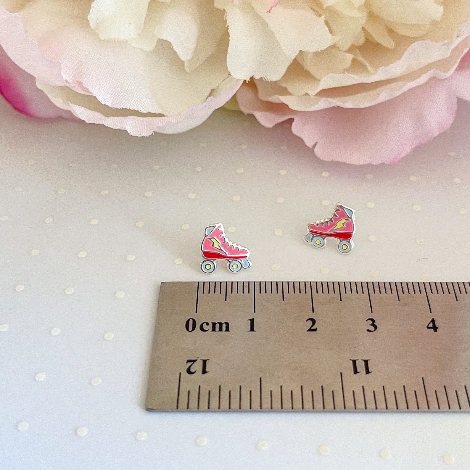 Sterling Silver Roller Skate Stud Earrings Hypoallergenic Etsy