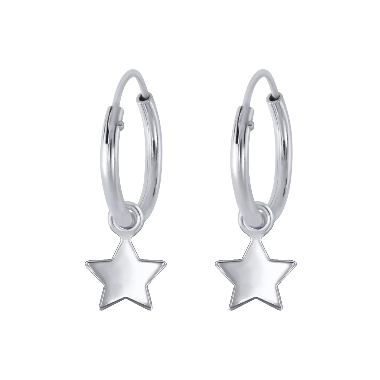 6Pairs Moon Star Dangle Hoop Earrings For Women Mini Bar Stud