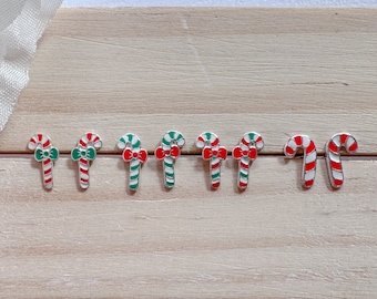 Candy cane earrings | Christmas earrings | Holidays jewelry | Kids earrings | Girls earrings | Toddler earrings | Hypoallergenic earrings