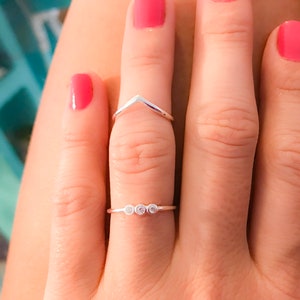 Ringe für Frauen | Hauchdünner Ring | Zierlicher Ring | Ring Silber | Frauen Ring | Minimalist Ring | Statement Ring | Solitärring.