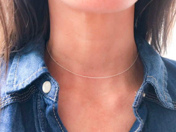 Plain choker necklace online
