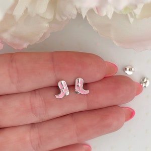 Cowgirl earrings | Cowboy boots earrings| Western jewelry | Kids earrings | Toddler earrings | Young girl jewelry | Hypoallergenic studs