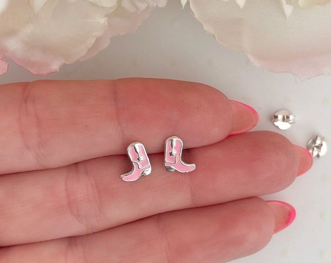 Cowgirl earrings | Cowboy boots earrings| Western jewelry | Kids earrings | Toddler earrings | Young girl jewelry | Hypoallergenic studs