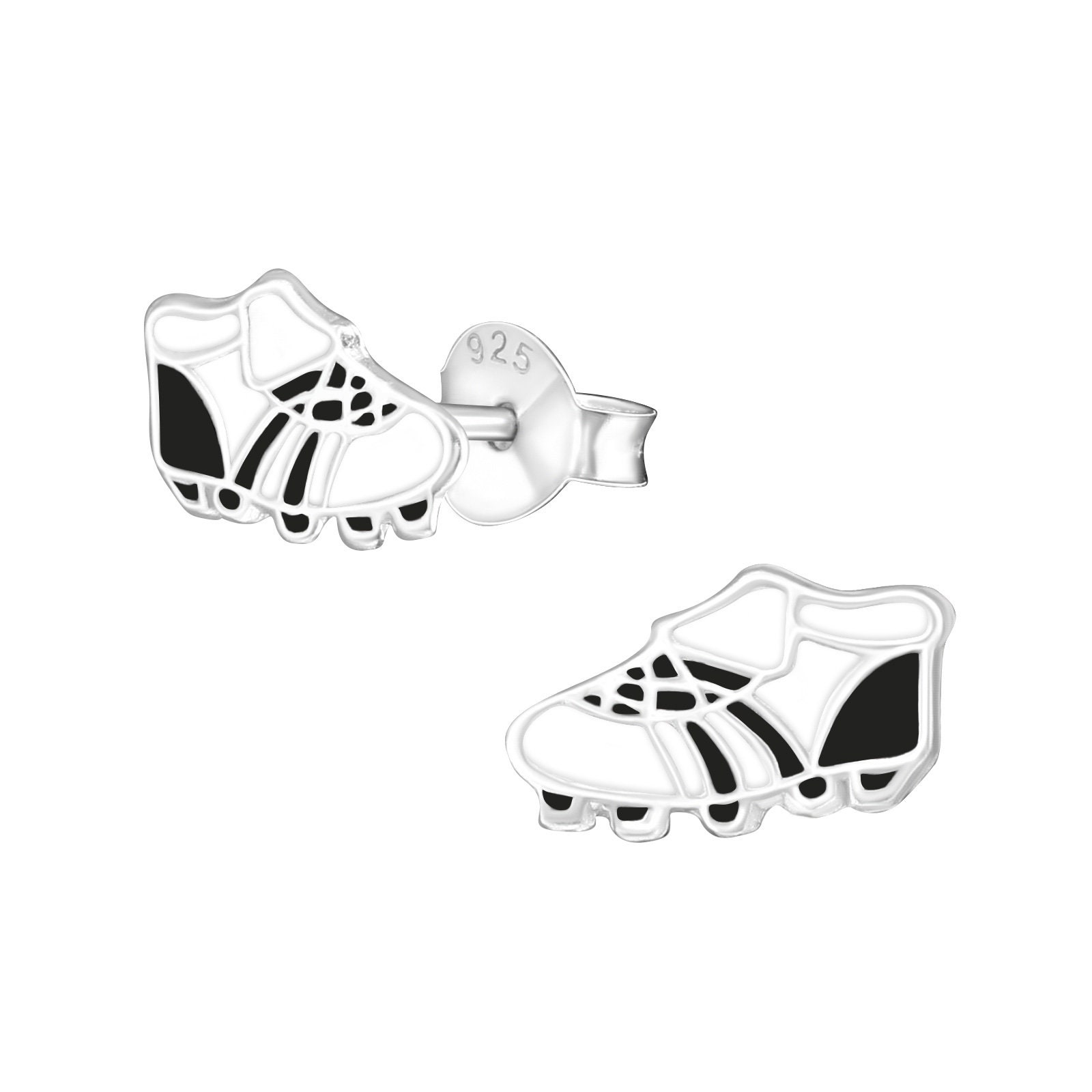Sterling Silver Soccer Ball Stud Earrings Kids Etsy