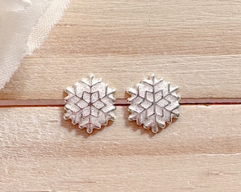 925 Sterling zilveren sneeuwvlok oorbellen | Kerstoorbellen | Winteroorbellen | Feestsieraden | Kinderoorbellen | Meisjes oorbellen