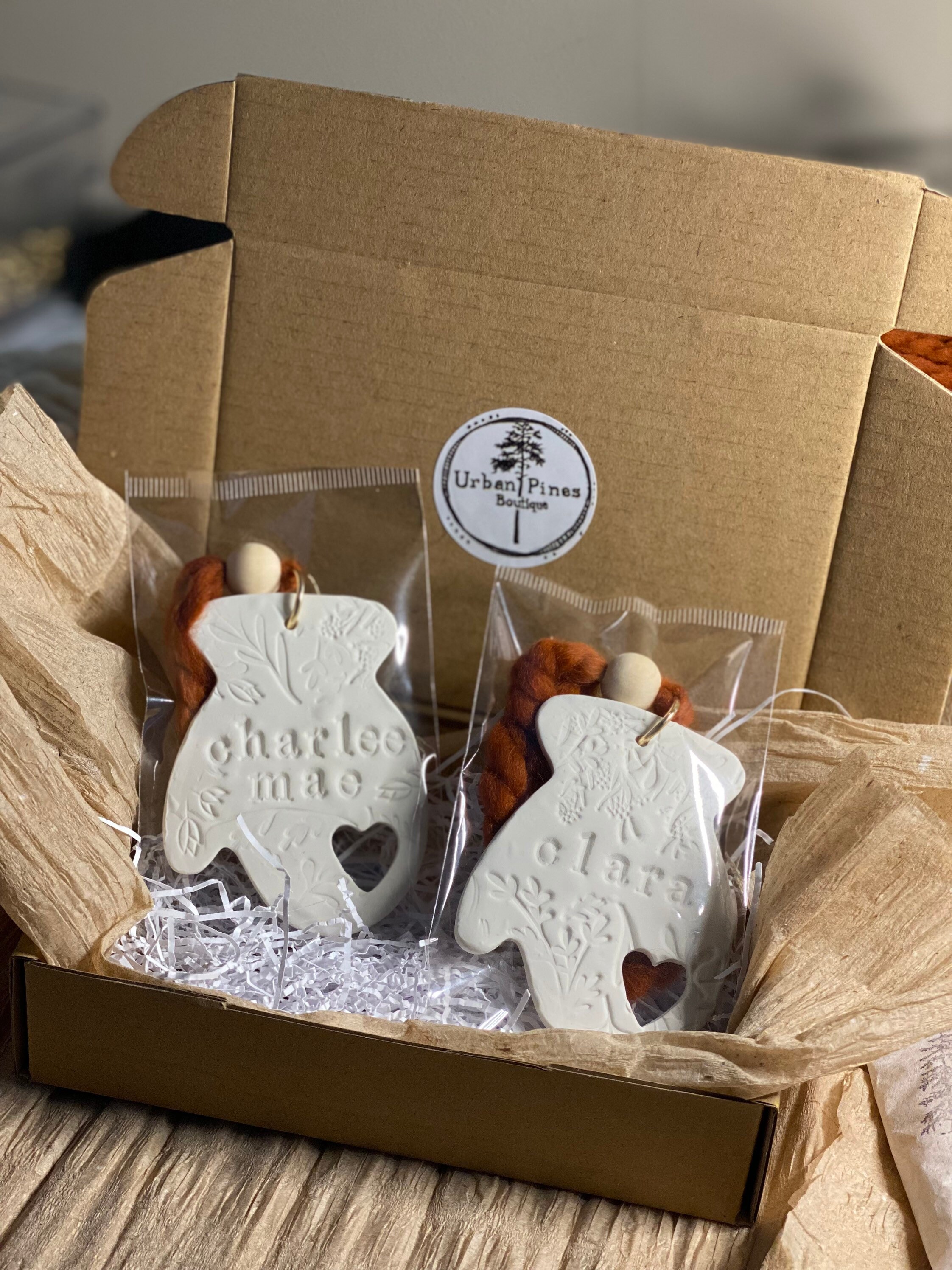 White Clay Ornaments Etsy