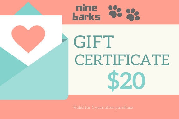 gift certificate gift for dog lovers gift for cat lovers