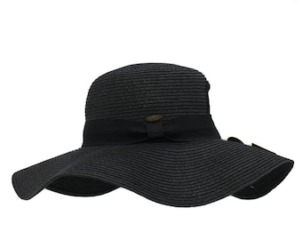 Island Hopping Floppy Wide Brim Hat with Ponytail Opening