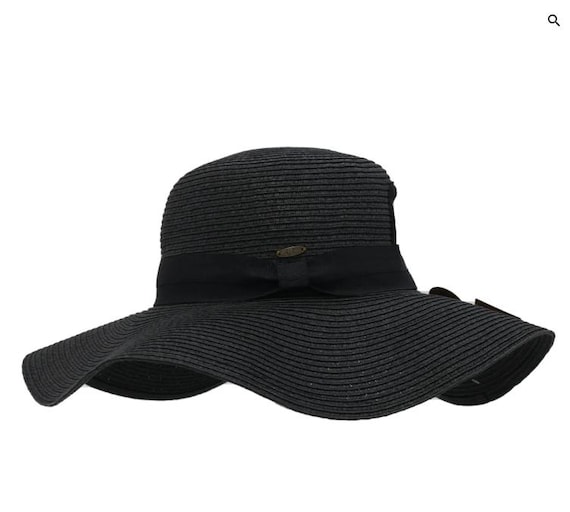 C. C Floppy Wide Brim Hat with Ponytail Opening ST2027