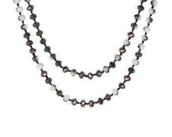 Black & White Beaded Necklace - Game Day - Collegiate